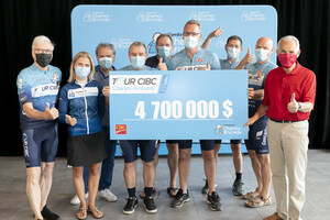Une mobilisation à la hauteur d'un événement ne cessant de se surpasser - Une somme de 4,7 M$ amassée pour la 25e édition du Tour CIBC Charles-Bruneau !