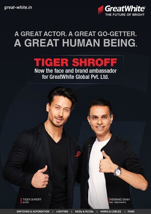 Tiger Shroff - Now the face and brand ambassador for GreatWhite Global Pvt.Ltd.