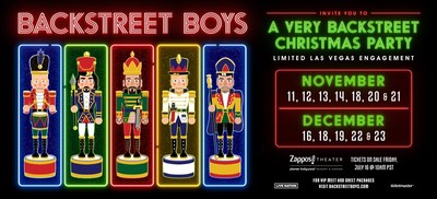 BACKSTREET BOYS RETURN TO LAS VEGAS FOR “A VERY BACKSTREET CHRISTMAS PARTY”