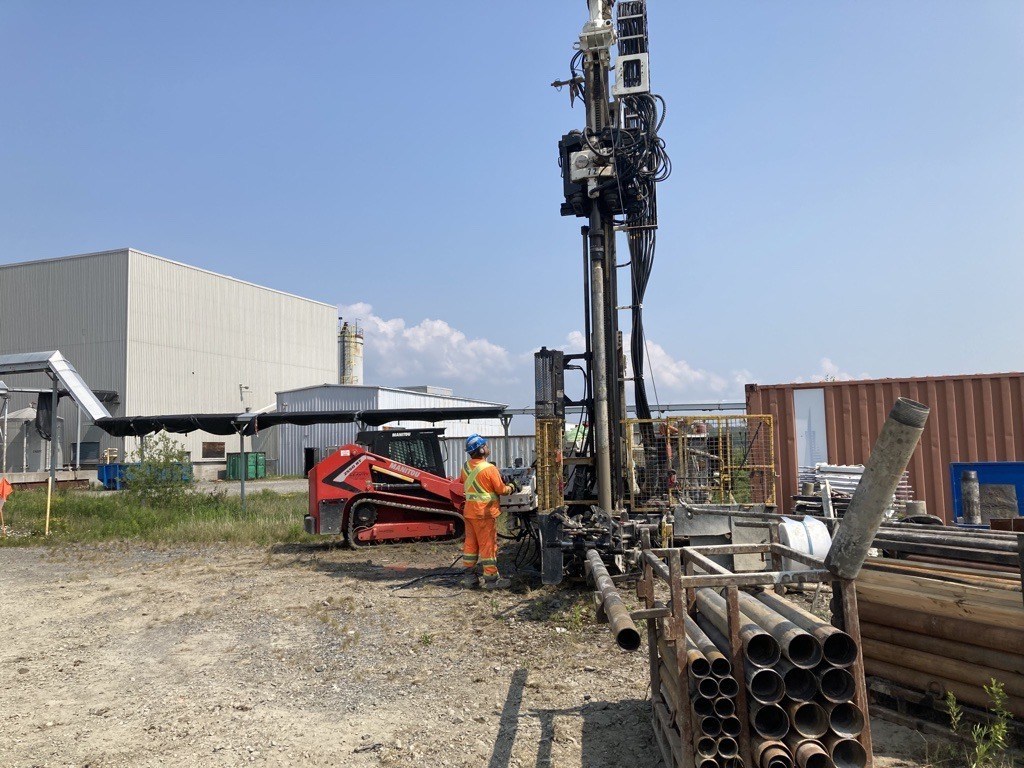 Figure 1. Boart Longyear drillers collect geotechnical data for design of the solvent extraction plant (CNW Group/First Cobalt Corp.)