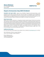 Keyera Announces July 2021 Dividend (CNW Group/Keyera Corp.)