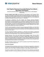 Inter Pipeline Receives Favourable Ruling From Alberta Securities Commission (CNW Group/Inter Pipeline Ltd.)