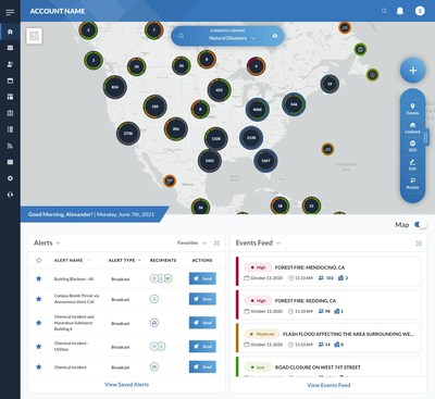 From wildfires during a season of record-breaking heat to a forecasted above-average hurricane season for 2021, OnSolve Control Center offers a single source to view severe weather events as they unfold and correlate them to an organization's people, places and property, create alerts for those affected by the event, and track safety check responses ? all in real time.