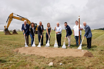 Local and state officials join White Castle leaders as they break ground for the expansion of White Castle's retail manufacturing plant in Vandalia, Ohio.