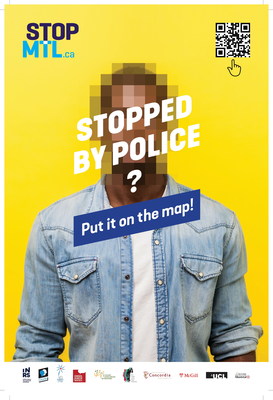 STOPMTL.ca, the first interactive map to self-report police stops in Montreal (CNW Group/Institut National de la recherche scientifique (INRS))