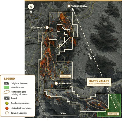 Figure 2 – EL006724 & EL007670 showing location of the Happy Valley Mining Centre (CNW Group/E79 Resources Corp.)