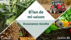 Bilan de mi-saison 2021 en assurance récolte : Région du Bas-Saint-Laurent