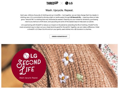 LG is the first non-fashion brand to leverage thredUP's Resale-as-a-Service?, signaling that companies across industries are participating in the apparel resale economy.