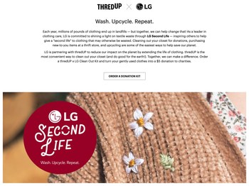 LG is the first non-fashion brand to leverage thredUP's Resale-as-a-ServiceⓇ, signaling that companies across industries are participating in the apparel resale economy.