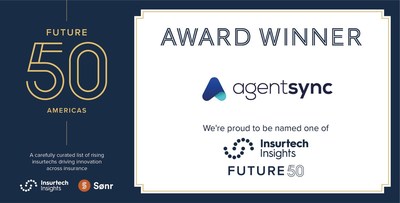 AgentSync, the company modernizing the tools and infrastructure powering the insurance industry, was named one of the most exciting and innovative insurtechs on the Insurtech Insights Future50 Americas list.