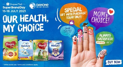 Our Health, my choice Super brand day campaign by Danone and Shopee in Malaysia