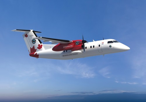 Image of Dash 8-100 Hybrid-Electric Propulsion Demonstrator (CNW Group/De Havilland Aircraft of Canada)