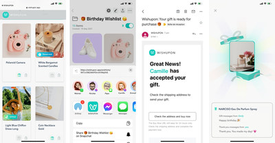 Wishupon - virtual gift-giving feature