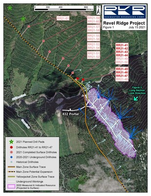Figure 1. Plan Map 2021 Surface Drilling (CNW Group/Rokmaster Resources Corp.)