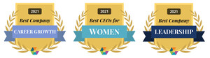 SmartBug Media® Picks Up Three New Comparably Awards in Best Career Growth, Leadership Team and CEO's for Women Categories