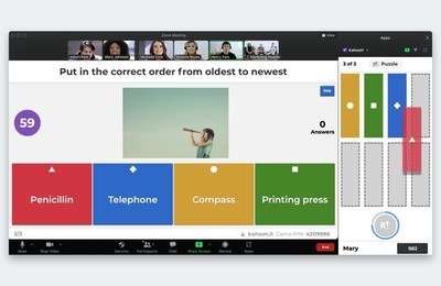 Kahoot! + Zoom integrate to make video conferencing more engaging and fun