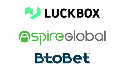 Luckbox has partnered with Aspire Global and BtoBet (CNW Group/Real Luck Group Ltd.)