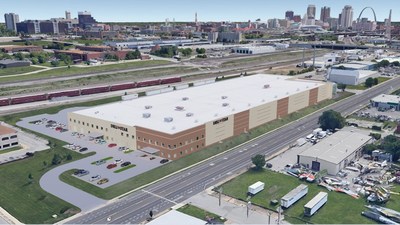 Rendering of Deli Star Corporation's new headquarters in St. Louis, Missouri. The 110,000 sq. ft. facility will be located at 3049 Chouteau Avenue.