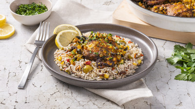 Chicken Tagine Skillet made with new Success Garden & Grains™ Blends. www.successgardengrains.com.