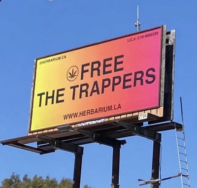 Free The Trappers, a campaign curated by Herbarium to share their stance and belief in social equity. Herbarium has over 100 billboards in Los Angeles county. The best dispensary in LA.