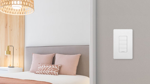 The Nokia Smart Lighting Keypad, one of a new family of lighting products that feature universal compatibility, high-end capabilities and style at an affordable price.