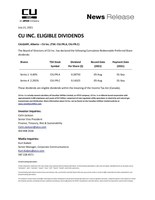 CU Inc. Eligible Dividends