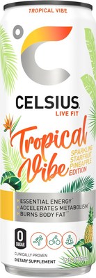 Celsius Announces Launch of Newest VIBE Line, “Tropical Vibe” (PRNewsfoto/Celsius Holdings, Inc.)