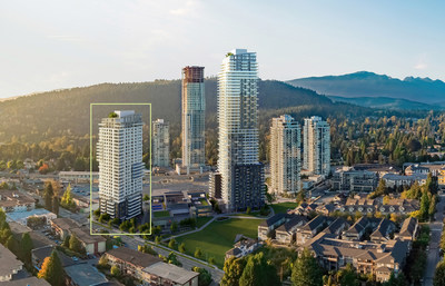 Rendering of the Concert Residential Tower at 551 Emerson St in Coquitlam, BC (CNW Group/Canada Mortgage and Housing Corporation)