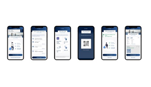 Traveler ID for Safe Travel: illustrative booking flow (Credit: Amadeus)