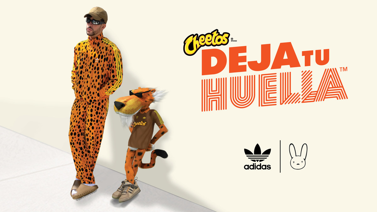 Socialismo datos O Cheetos y Bad Bunny lanzan exclusiva colección de moda junto a Adidas,  invitando a fans a Dejar su Huella