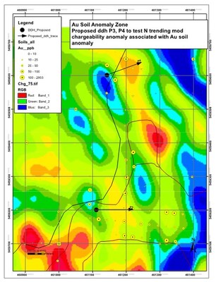 Au Soil Anomaly Zone Photo (CNW Group/MegaWatt Lithium and Battery Metals Corp.)