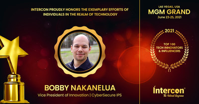 Award recipient Bobby Nakanelua, InterCon Top 100 Innovators & Influencers in Technology 2021