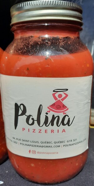 Absence d'informations nécessaires à la consommation sécuritaire de la sauce conditionnée dans des pots en verre vendue et préparée par l'entreprise Polina Pizzeria
