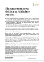 Kincora commences drilling at Fairholme Project