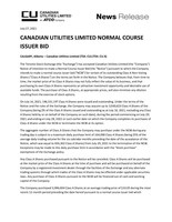 Canadian Utilities Limited Normal Course Issuer Bid (CNW Group/Canadian Utilities Limited)