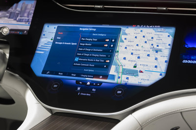 Navigation with Electric Intelligence - US model shown (CNW Group/Mercedes-Benz Canada Inc.)