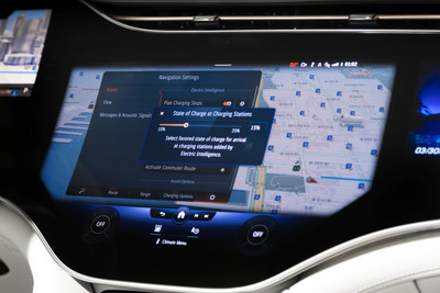 Navigation with Electric Intelligence - US model shown (CNW Group/Mercedes-Benz Canada Inc.)