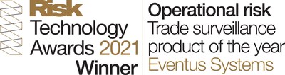 Eventus Systems' Validus platform was named Trade Surveillance Product of the Year in the Risk Technology Awards 2021.