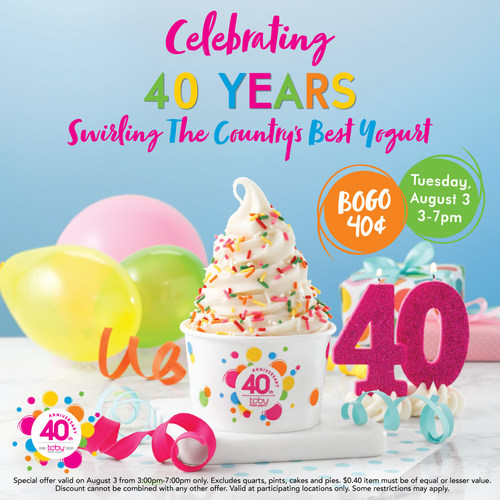TCBY Celebrates 40th Anniversary with a BOGO Deal and Celebratory Flavors