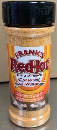 Voluntary Recall Notice of Frank's RedHot® Buffalo Ranch Seasoning due to Possible Salmonella Risk