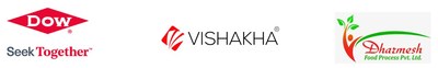 Dow, Vishakha and Dharmesh Foods logos