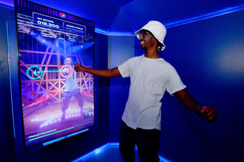 Visitors can book their free spot at Pepsi Pop Star where they'll record their dance performances in private dance pods featuring personalized, customizable avatars generated via selfie moving to professional routines. Visitors can book their free spot at Pepsi Pop Star where they'll record their dance performances in private dance pods featuring personalized, customizable avatars generated via selfie moving to professional routines.
