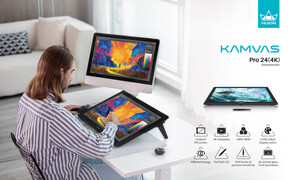 Huion lance trois écrans à stylet de 23,8 pouces, dont la Kamvas Pro 24 (4K)