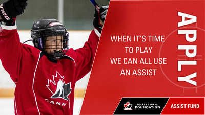 When it's time to play we can all use an assist (CNW Group/Hockey Canada Foundation)
