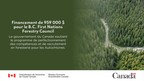 Le gouvernement du Canada soutient l'emploi autochtone dans le secteur forestier