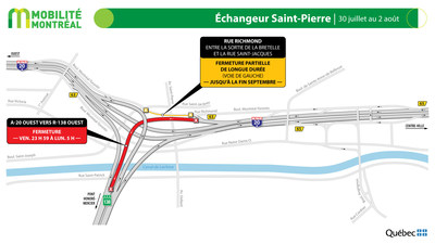 changeur Saint-Pierre (A-20 / R-138), fin de semaine du 30 juillet (Groupe CNW/Ministre des Transports)