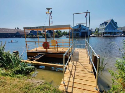 Commercial Robotaxi Solar Electric Autonomous Ferry Service Dock by Buffalo Automation.