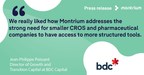 Montrium Secures $2M Funding from BDC Capital Growth and Transition Capital Division