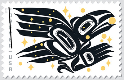 U.S. Postal Service unveils  Raven Story Stamp created by Tlingit Artist  & Alaska native Rico Worl.