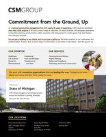 CSM Group is a national construction management firm headquartered in Kalamazoo, Michigan. This media handout provides additional details on the company, including services offered and market sectors served.